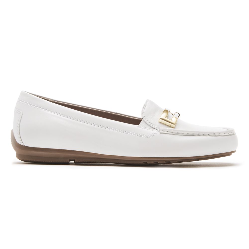 Mocassins Mulher Rockport Total Motion Driver Ornament Branco,Portugal LCJUQ-5820